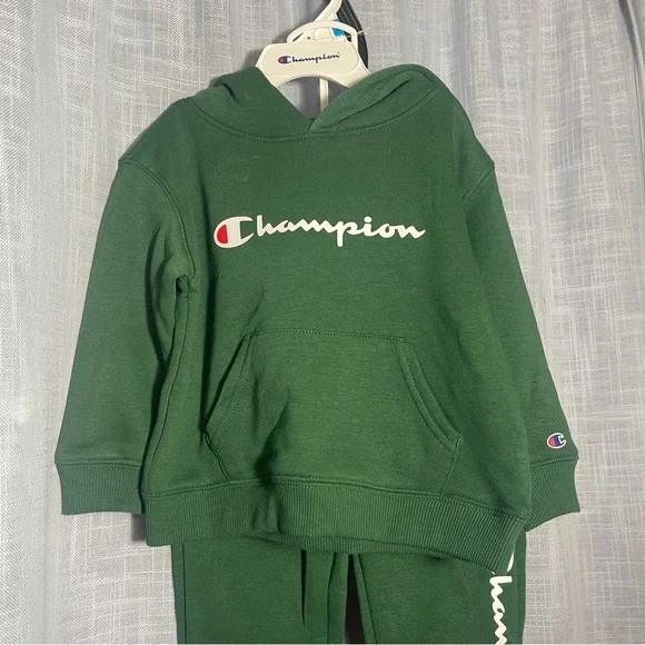 Champion Forest Green Kids Tracksuit - Picture 6 of 13